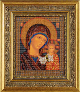 Вышитая икона Казанская Богородица