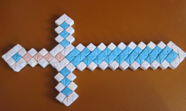 Делаем основные мобы майнкрафт в технике оригами из бумаги
