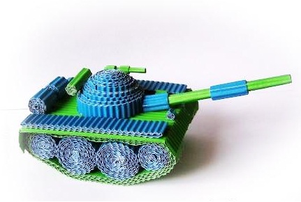 Модульное оригами танк (видео схема сборки)