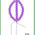 Схема плетения лепестков крокуса из бисера