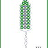 Схема плетения листьев крокусов из бисера